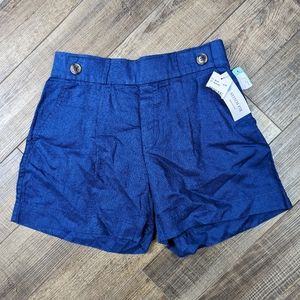 NWT Kut from the Kloth Stitchfix Linen High RiseStretch Waist Navy Shorts Size 6